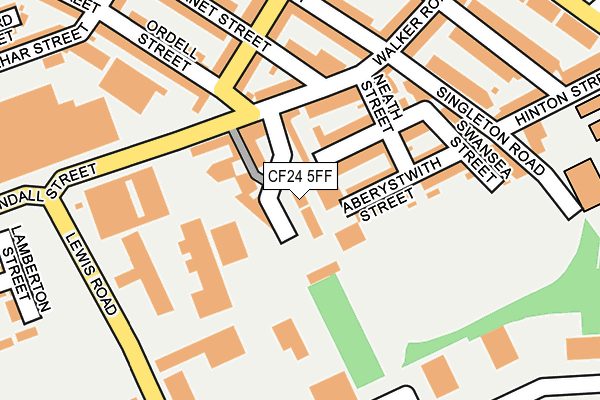 CF24 5FF map - OS OpenMap – Local (Ordnance Survey)