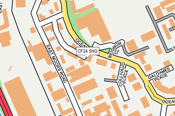 CF24 5HG map - OS OpenMap – Local (Ordnance Survey)