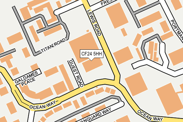 CF24 5HH map - OS OpenMap – Local (Ordnance Survey)