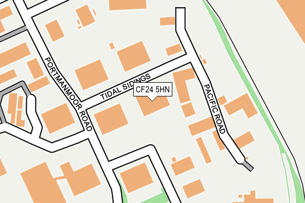 CF24 5HN map - OS OpenMap – Local (Ordnance Survey)