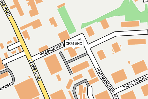 CF24 5HQ map - OS OpenMap – Local (Ordnance Survey)