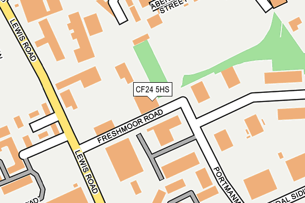 CF24 5HS map - OS OpenMap – Local (Ordnance Survey)