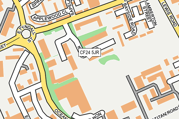 CF24 5JR map - OS OpenMap – Local (Ordnance Survey)