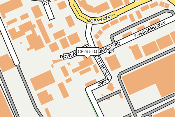 CF24 5LQ map - OS OpenMap – Local (Ordnance Survey)