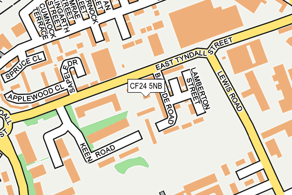 CF24 5NB map - OS OpenMap – Local (Ordnance Survey)