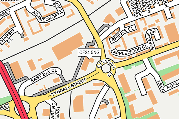 CF24 5NG map - OS OpenMap – Local (Ordnance Survey)