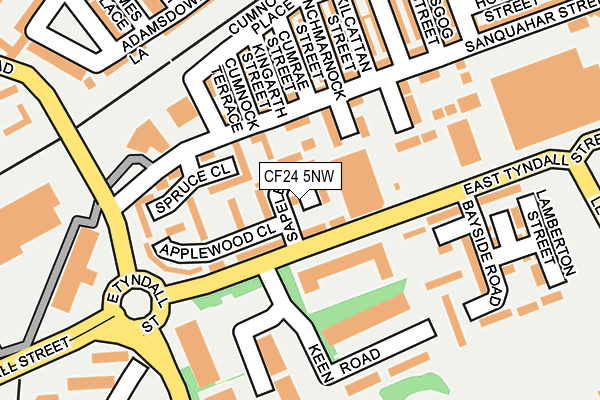 CF24 5NW map - OS OpenMap – Local (Ordnance Survey)