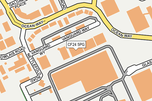 CF24 5PG map - OS OpenMap – Local (Ordnance Survey)