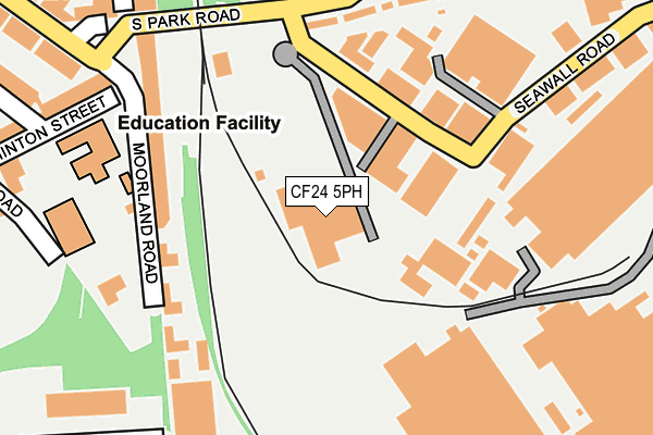 CF24 5PH map - OS OpenMap – Local (Ordnance Survey)