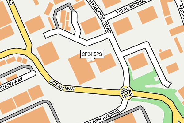 CF24 5PS map - OS OpenMap – Local (Ordnance Survey)