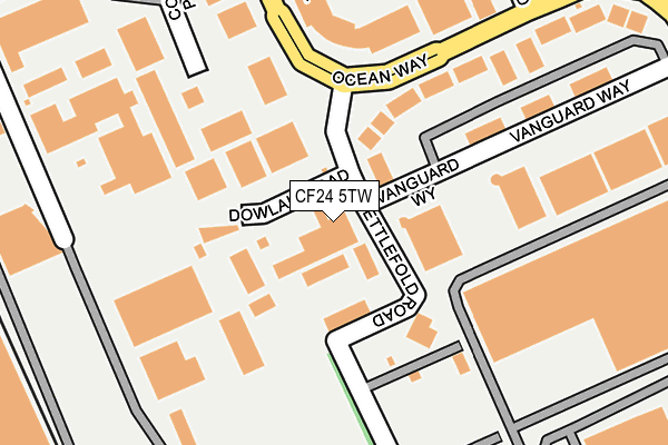 CF24 5TW map - OS OpenMap – Local (Ordnance Survey)