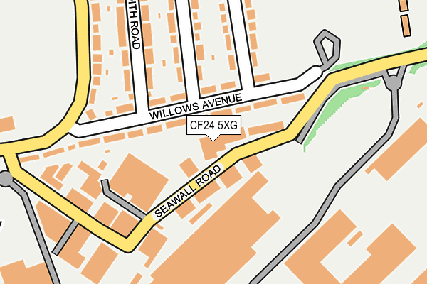 CF24 5XG map - OS OpenMap – Local (Ordnance Survey)