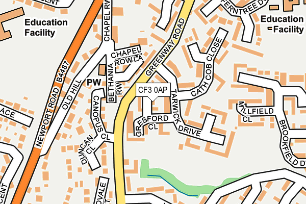 CF3 0AP map - OS OpenMap – Local (Ordnance Survey)