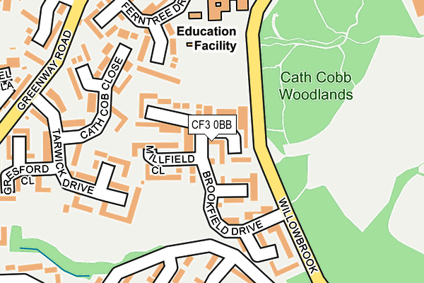 CF3 0BB map - OS OpenMap – Local (Ordnance Survey)