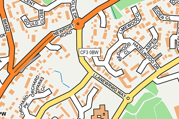 CF3 0BW map - OS OpenMap – Local (Ordnance Survey)