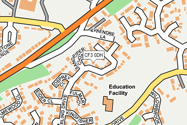 CF3 0DH map - OS OpenMap – Local (Ordnance Survey)