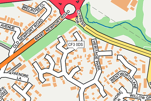 CF3 0DS map - OS OpenMap – Local (Ordnance Survey)