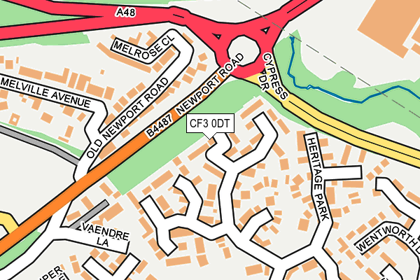CF3 0DT map - OS OpenMap – Local (Ordnance Survey)