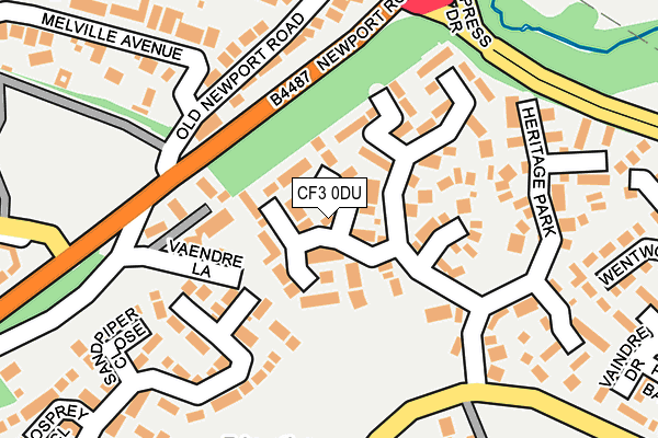 CF3 0DU map - OS OpenMap – Local (Ordnance Survey)