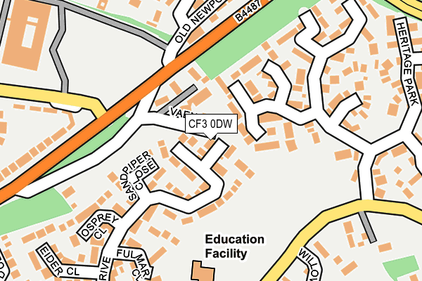 CF3 0DW map - OS OpenMap – Local (Ordnance Survey)