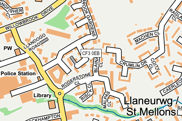 CF3 0EB map - OS OpenMap – Local (Ordnance Survey)