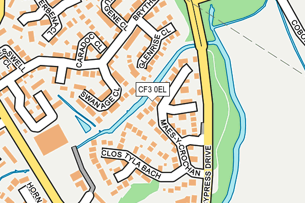CF3 0EL map - OS OpenMap – Local (Ordnance Survey)