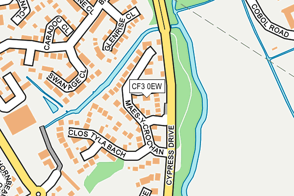 CF3 0EW map - OS OpenMap – Local (Ordnance Survey)