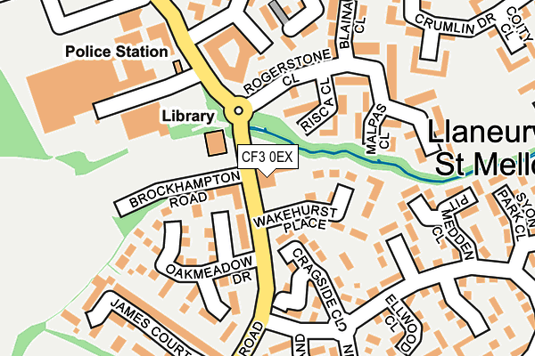 CF3 0EX map - OS OpenMap – Local (Ordnance Survey)
