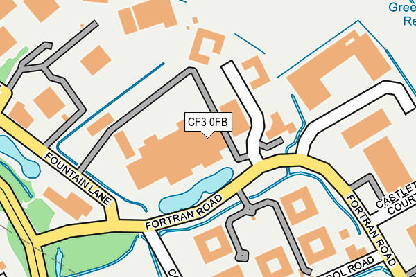 CF3 0FB map - OS OpenMap – Local (Ordnance Survey)