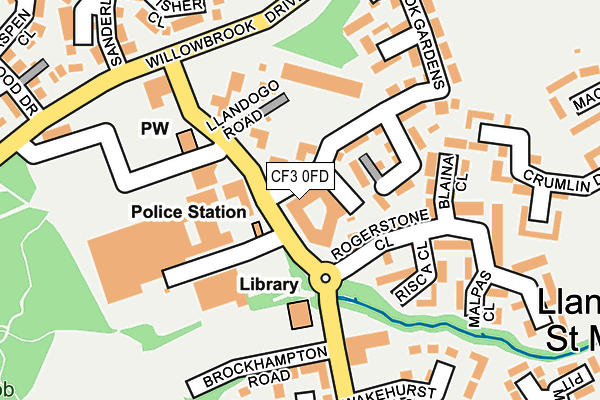 CF3 0FD map - OS OpenMap – Local (Ordnance Survey)