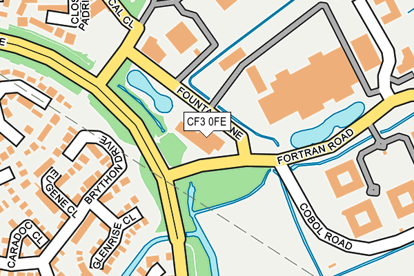 CF3 0FE map - OS OpenMap – Local (Ordnance Survey)