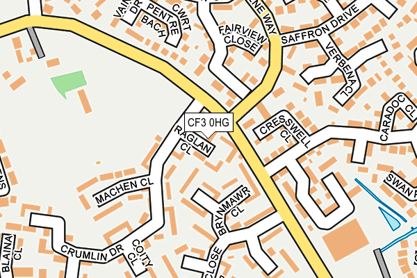 CF3 0HG map - OS OpenMap – Local (Ordnance Survey)