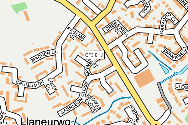 CF3 0HJ map - OS OpenMap – Local (Ordnance Survey)