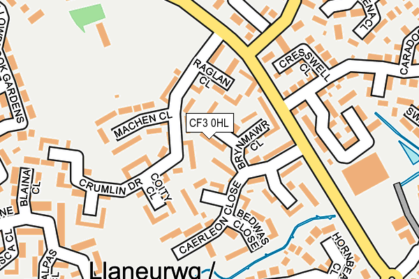 CF3 0HL map - OS OpenMap – Local (Ordnance Survey)