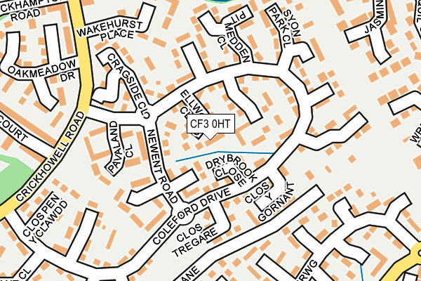 CF3 0HT map - OS OpenMap – Local (Ordnance Survey)