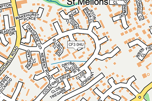CF3 0HU map - OS OpenMap – Local (Ordnance Survey)