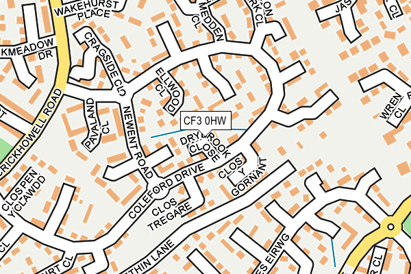 CF3 0HW map - OS OpenMap – Local (Ordnance Survey)