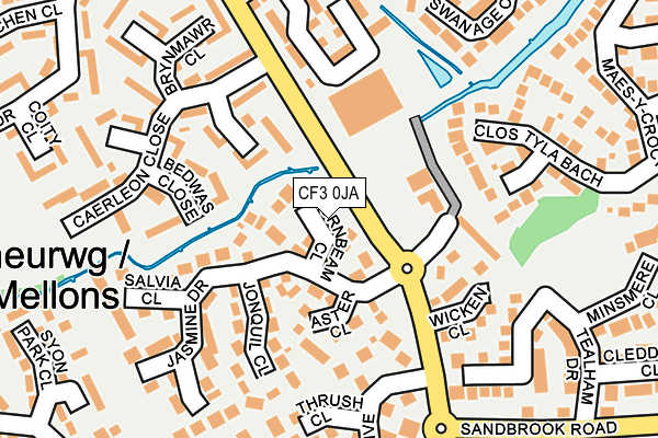 CF3 0JA map - OS OpenMap – Local (Ordnance Survey)