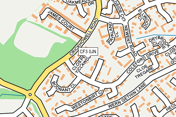 CF3 0JN map - OS OpenMap – Local (Ordnance Survey)
