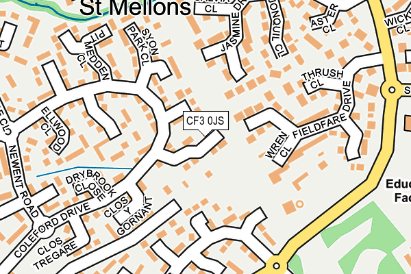 CF3 0JS map - OS OpenMap – Local (Ordnance Survey)
