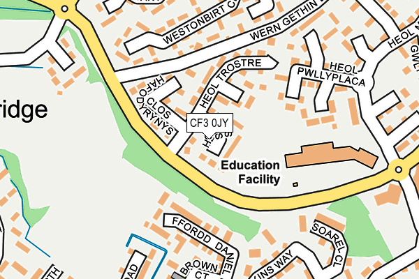 CF3 0JY map - OS OpenMap – Local (Ordnance Survey)