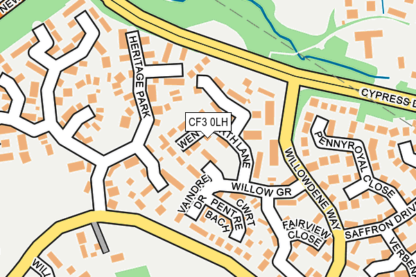 CF3 0LH map - OS OpenMap – Local (Ordnance Survey)