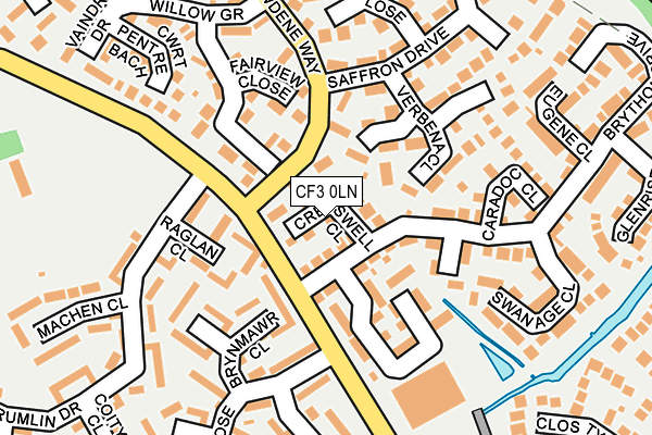 CF3 0LN map - OS OpenMap – Local (Ordnance Survey)