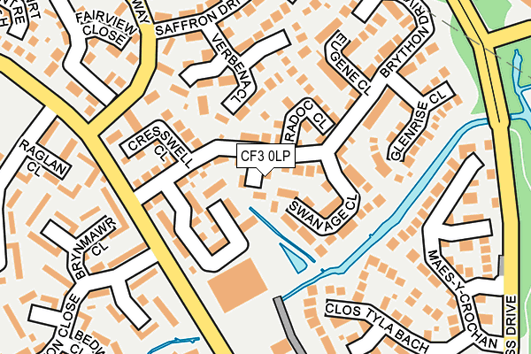 CF3 0LP map - OS OpenMap – Local (Ordnance Survey)