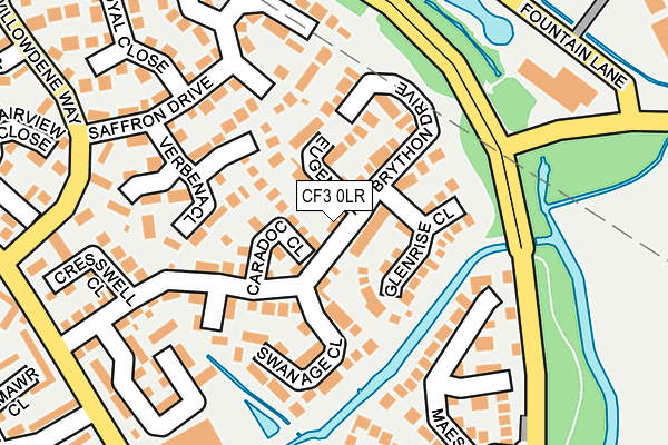 CF3 0LR map - OS OpenMap – Local (Ordnance Survey)
