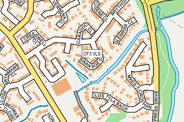 CF3 0LS map - OS OpenMap – Local (Ordnance Survey)
