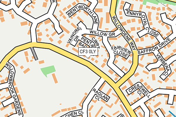 CF3 0LY map - OS OpenMap – Local (Ordnance Survey)