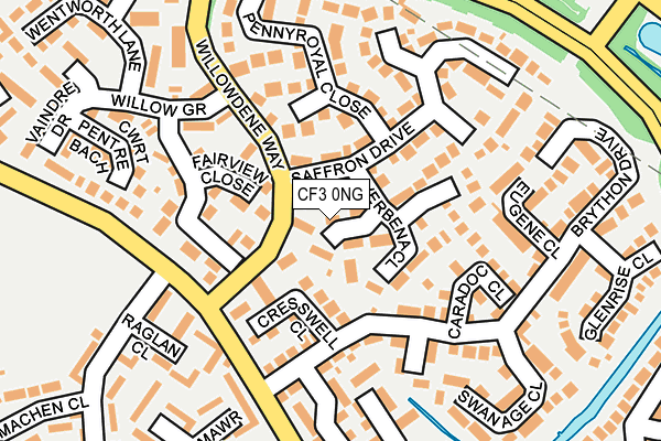 CF3 0NG map - OS OpenMap – Local (Ordnance Survey)