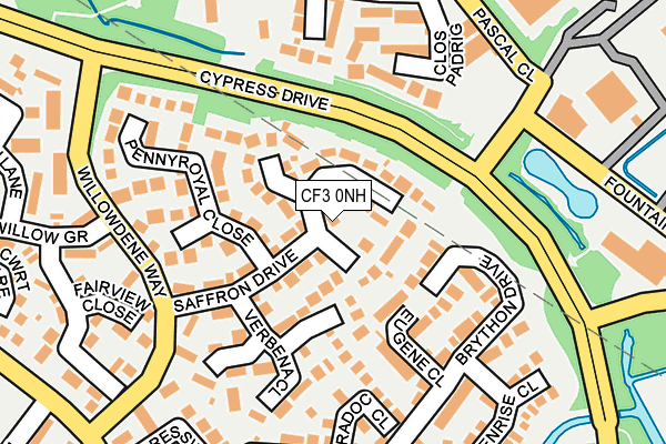 CF3 0NH map - OS OpenMap – Local (Ordnance Survey)