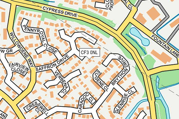 CF3 0NL map - OS OpenMap – Local (Ordnance Survey)